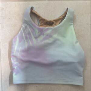 Old Navy Purple and Green Fitted Crop Tank Top